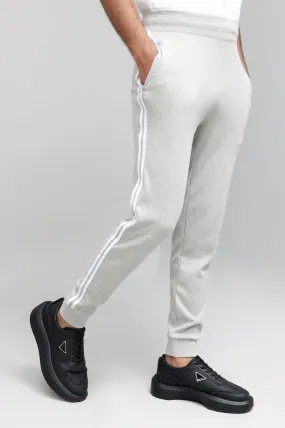 ATHLETIC STRIPED JOGGER PANTS-GREY/WGW