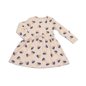 Bamboo Fleece Long Sleeve Dress (Heart Flutter Print)