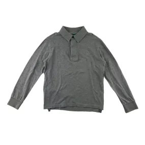 Benetton polo shirt 8 years grey long sleeve plain