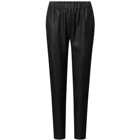 Carrie RW loose fitting leather pant / 50022 - Black (Nero)