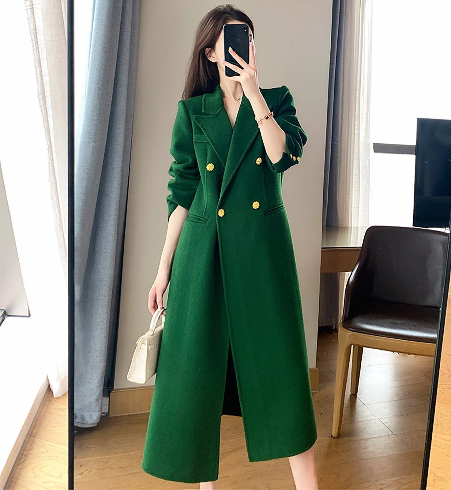 Double Face Wool Long Coat