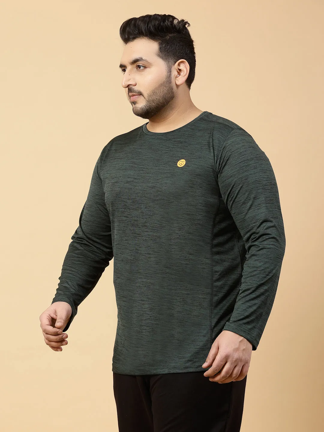 Dynamic Drape Solid Polyester T-Shirt