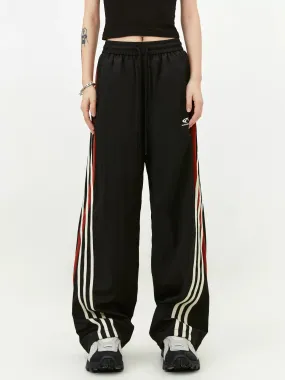 Elastic Sporty Striped Track Pants