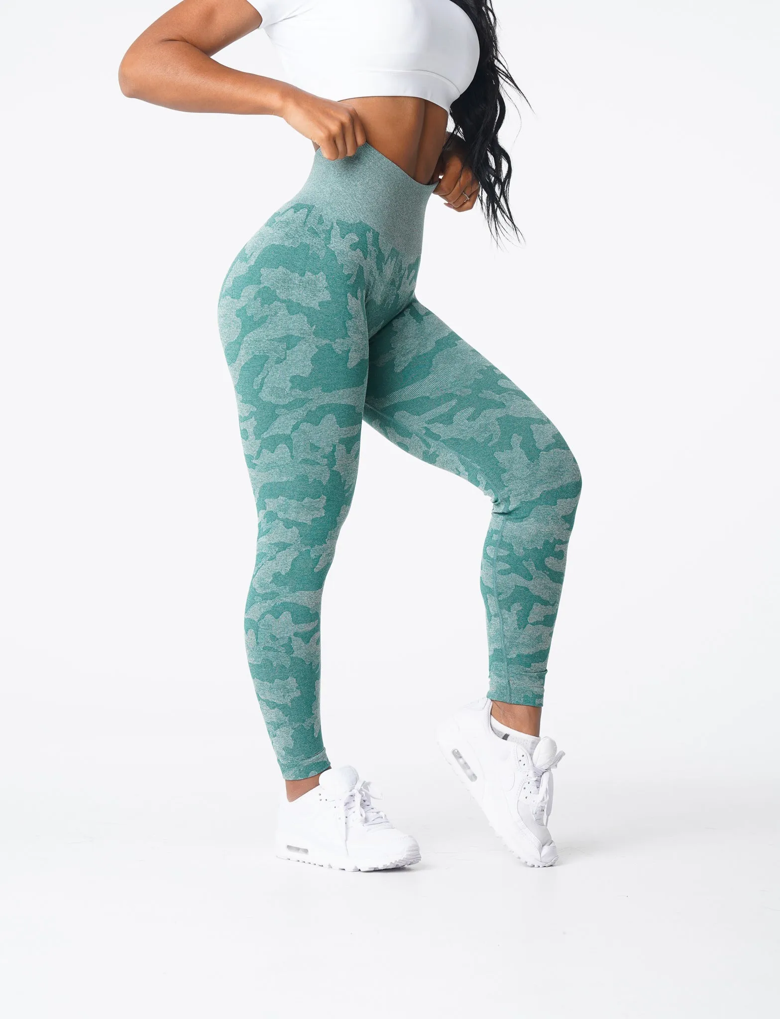 Forest Green Camo Seamless Leggings