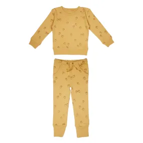 Kids' Printed Sweatshirt and Joggers Set in Honey Acorn