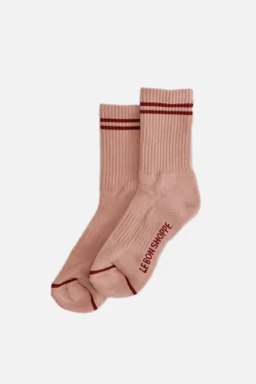 Le Bon Boyfriend Socks / Vintage Pink