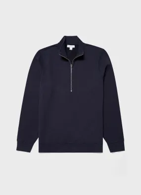 Men's Half Zip Loopback Sweatshirt in Navy