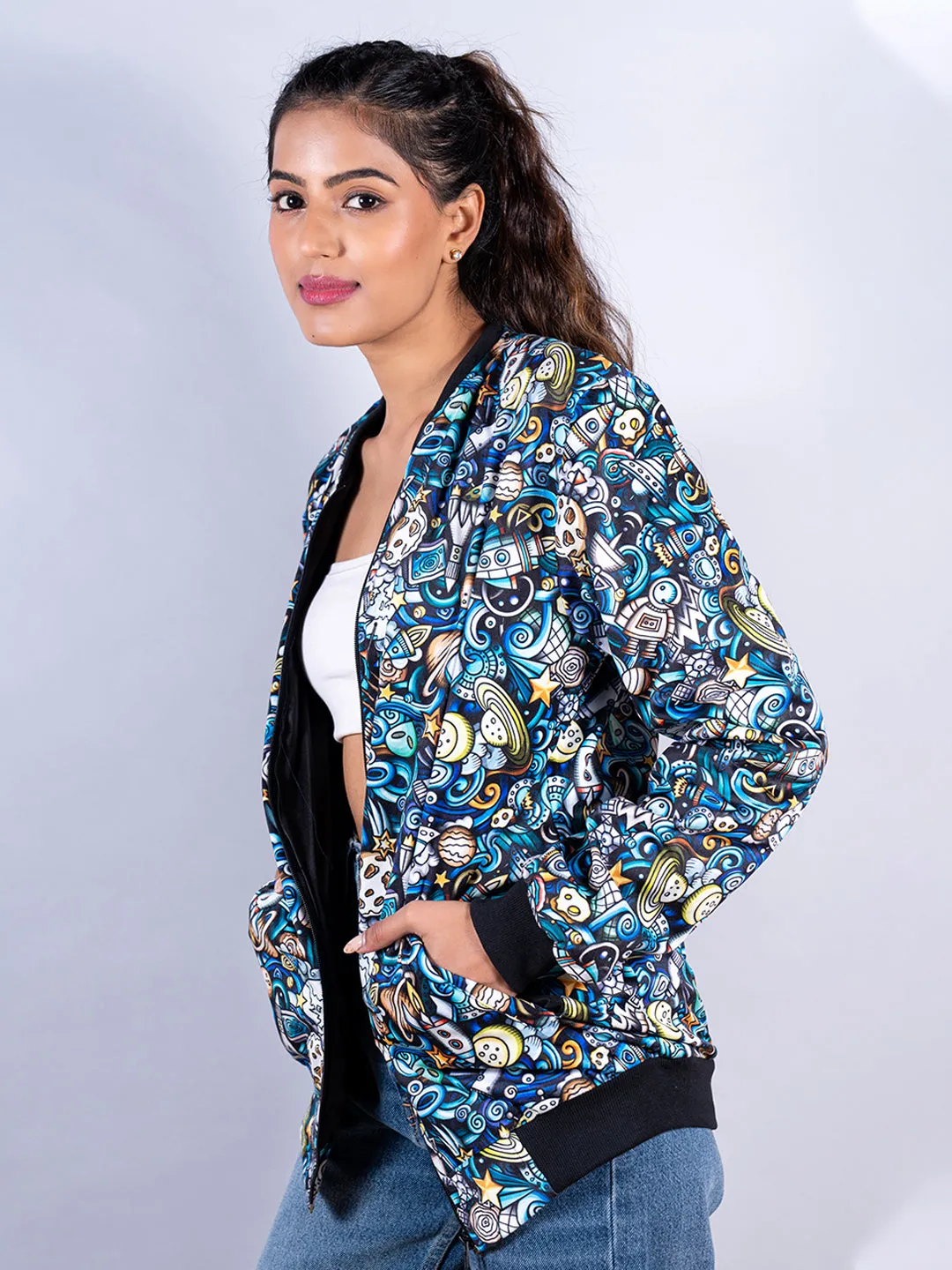 Multicolor Moonshine Printed Velvet Jacket