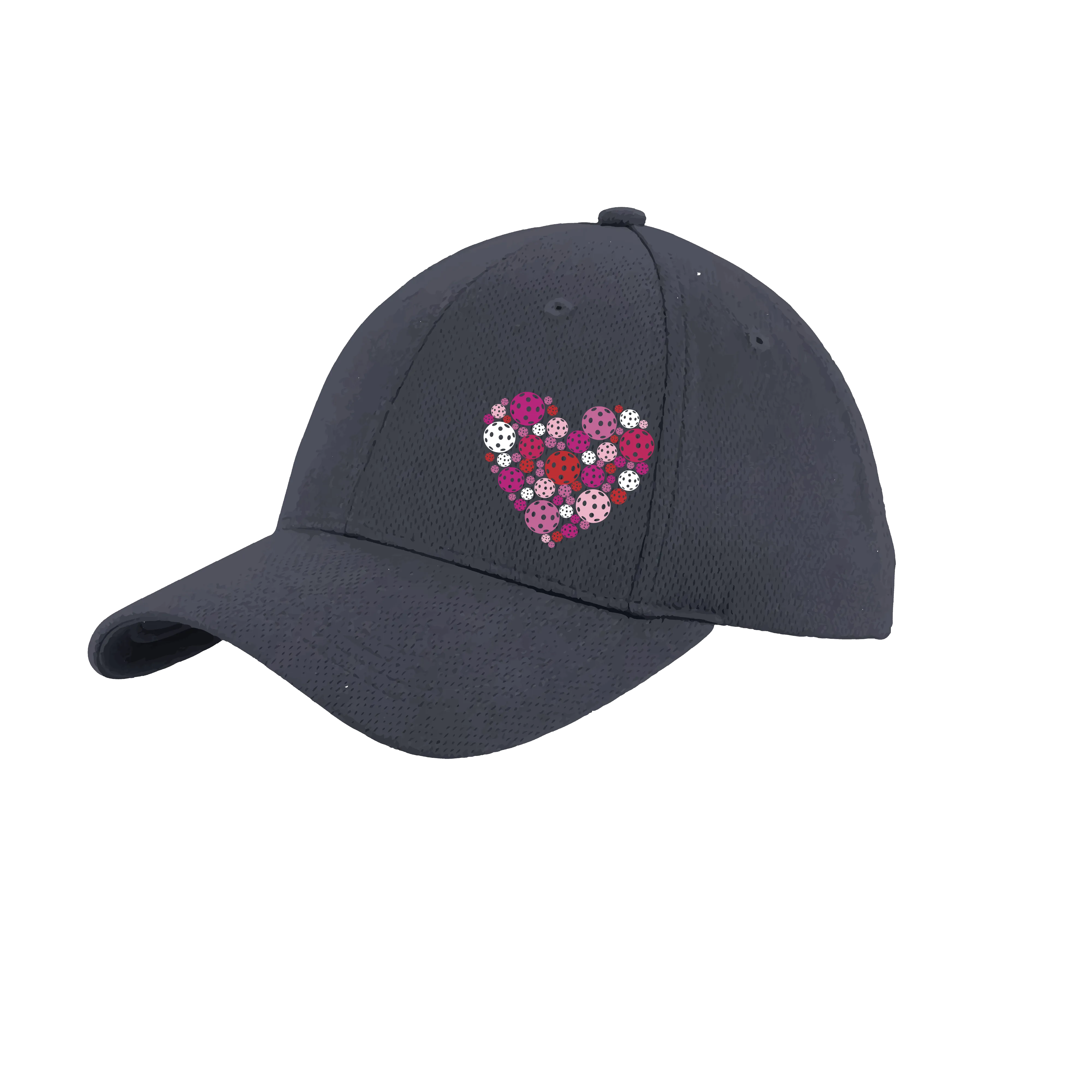 Pickleball Heart (Customizable) | Pickleball Hat | Moisture-Wicking 100% Polyester