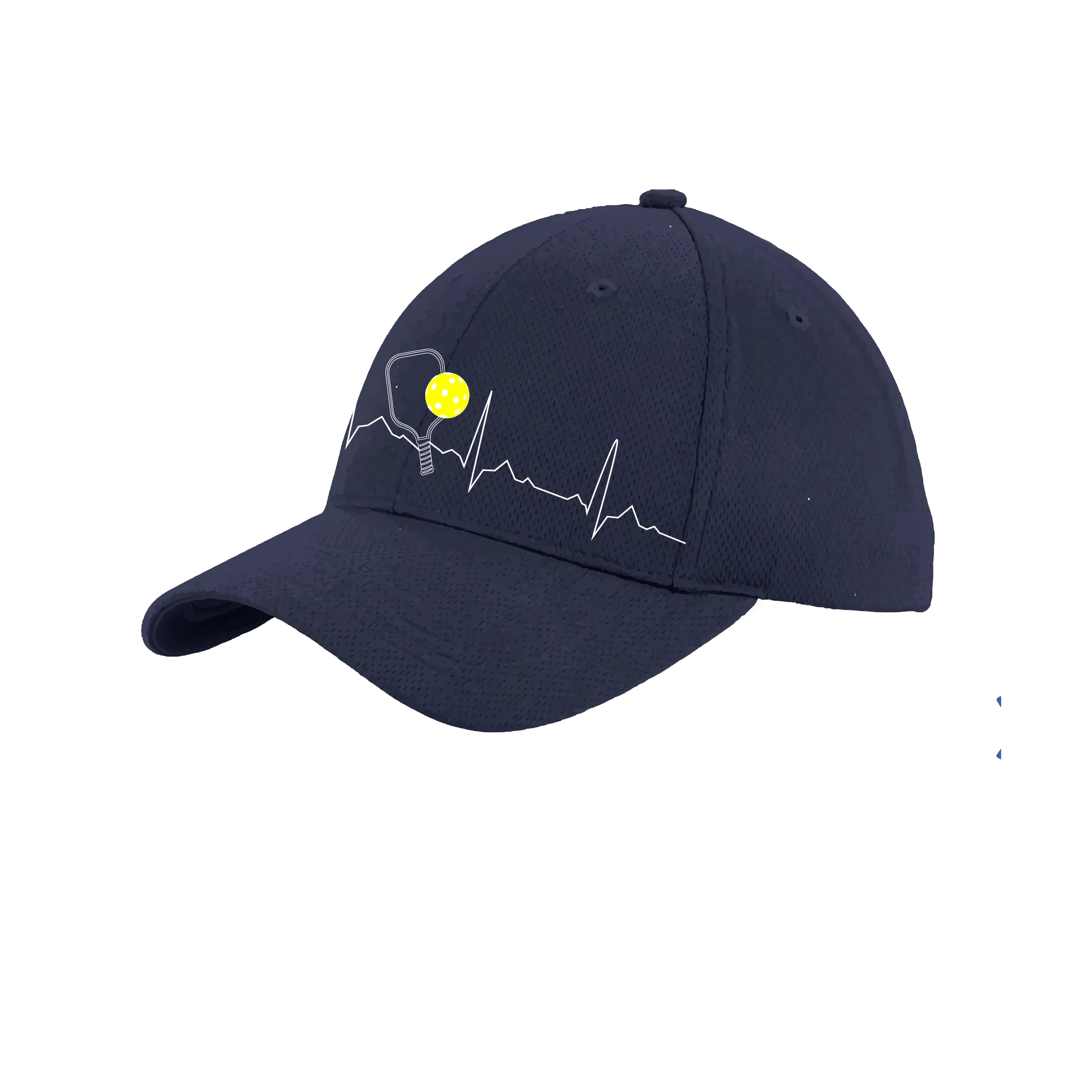 Pickleball Heartbeat EKG | Pickleball Hat | Moisture-Wicking 100% Polyester