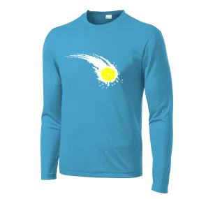 Pickleball Impact | Men’s Long Sleeve Athletic Shirts | 100% Polyester