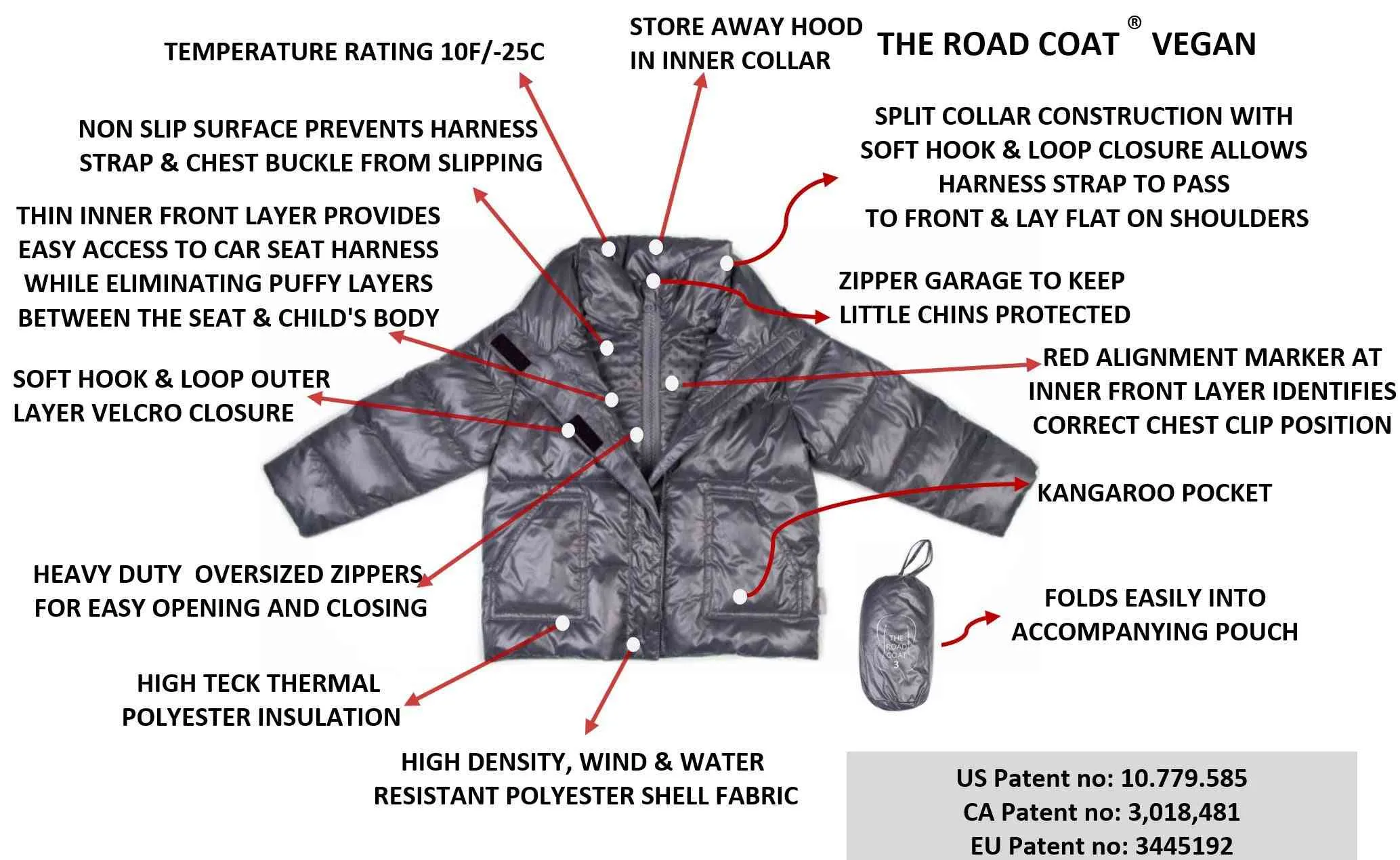 The Road Coat Vegan - Platinum