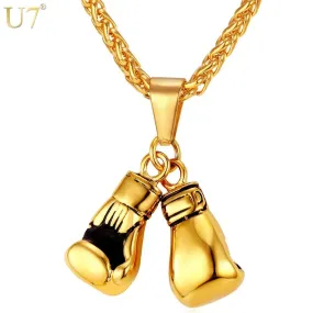 U7 Boxing Necklace 24"" Chain